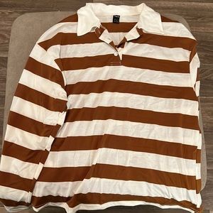 SHEIN Striped Long Sleeve Button down